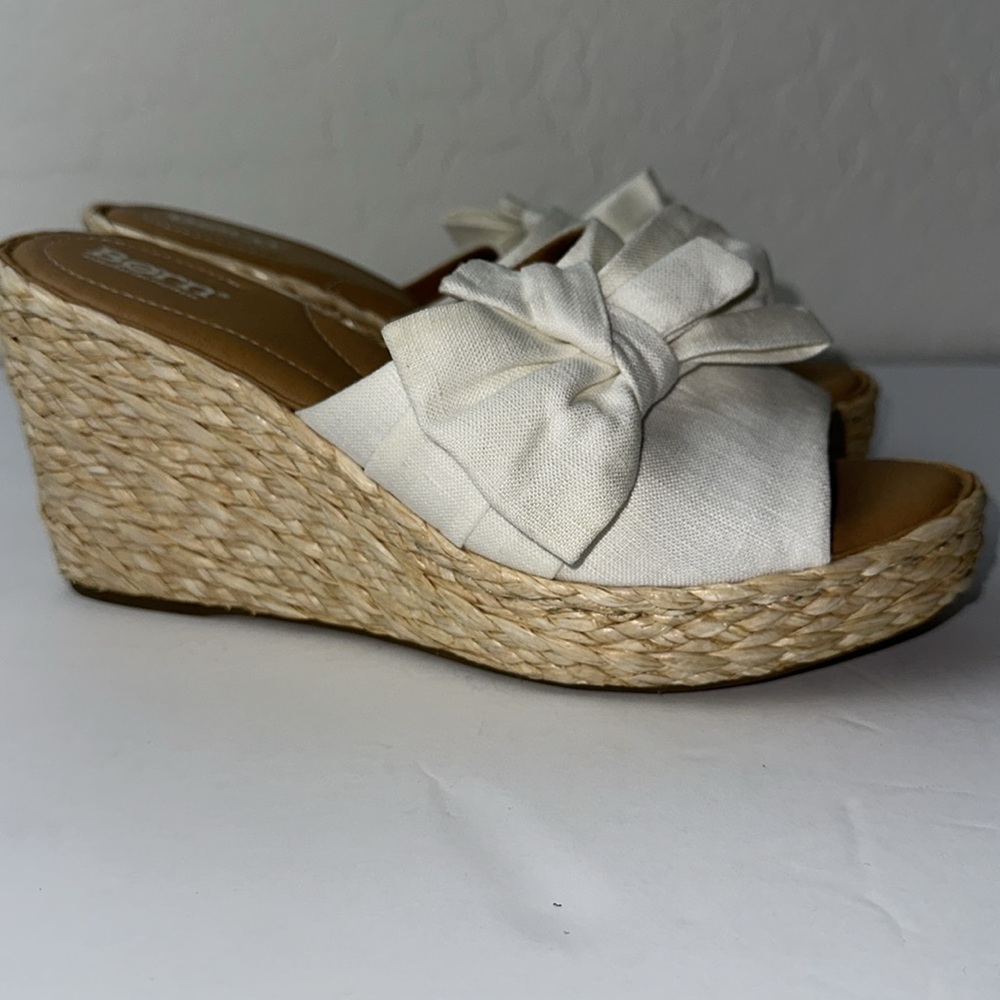 BORN Adalia Knit Bow Platform Wedge Slides - Picture 2 of 11